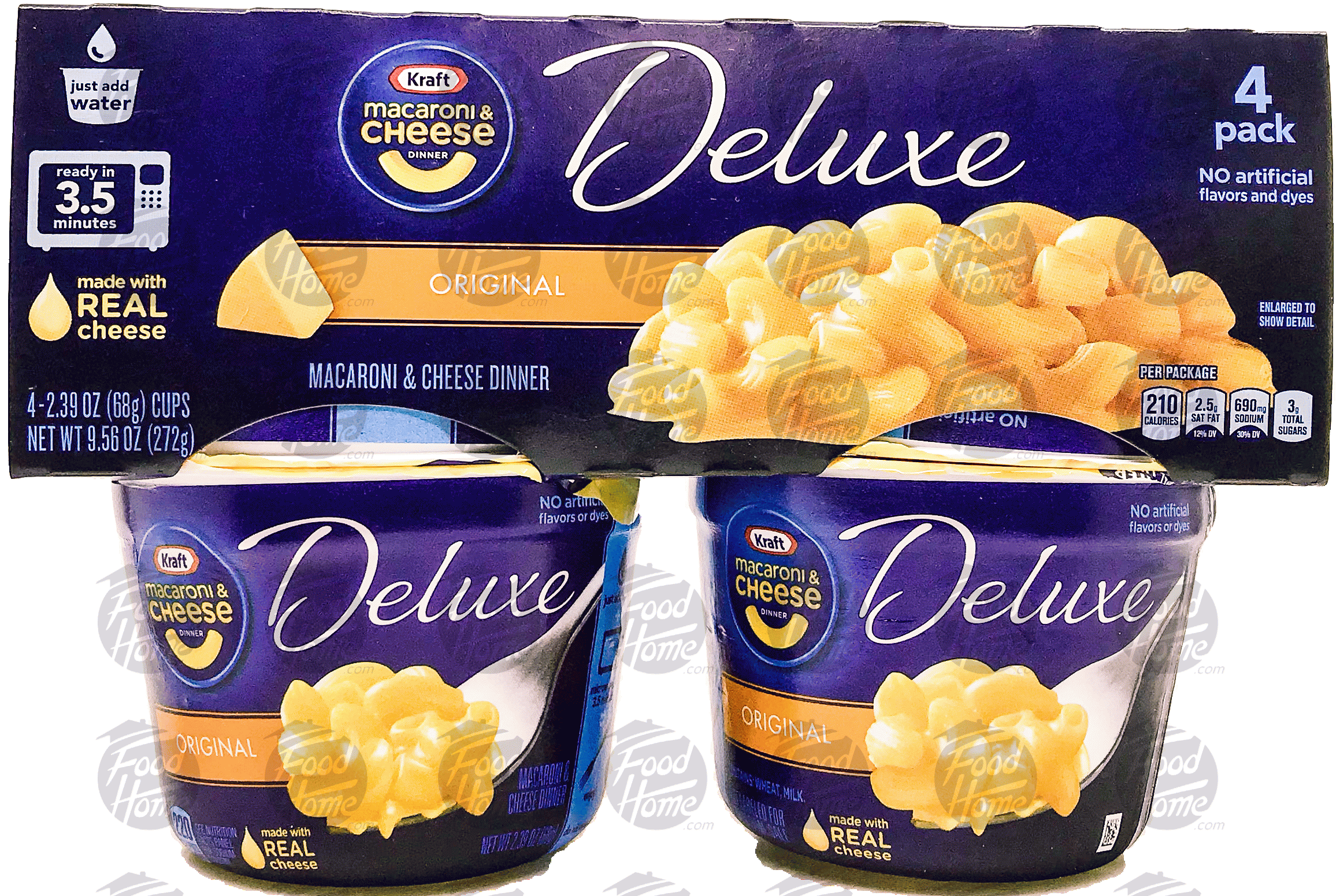 Kraft Deluxe macaroni & cheese, original, 4-pack Full-Size Picture